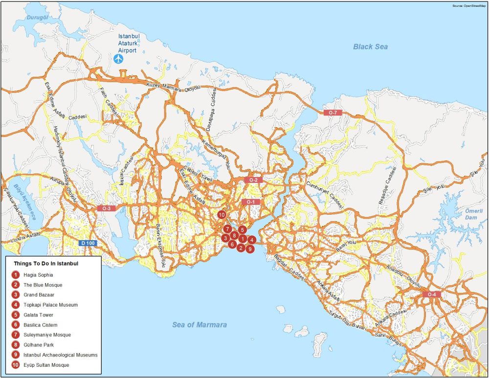 Map Of Istanbul Turkey GIS Geography   Istanbul Things To Do 1000x773 