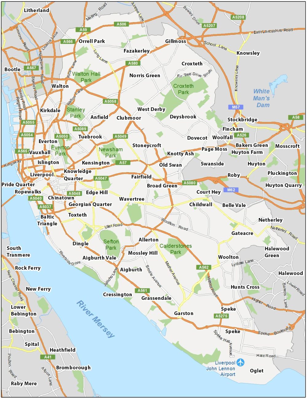 Liverpool Map England