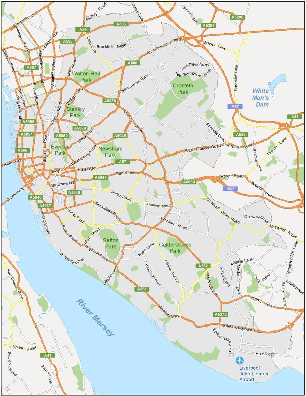 Liverpool Map England GIS Geography