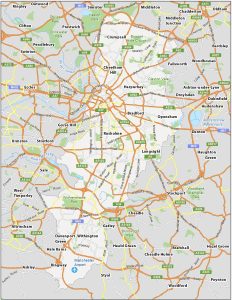 Manchester Map, England