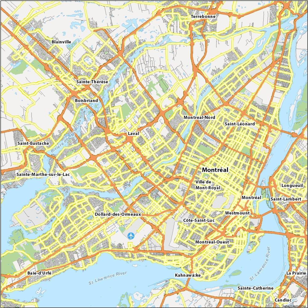 Montreal Map Canada