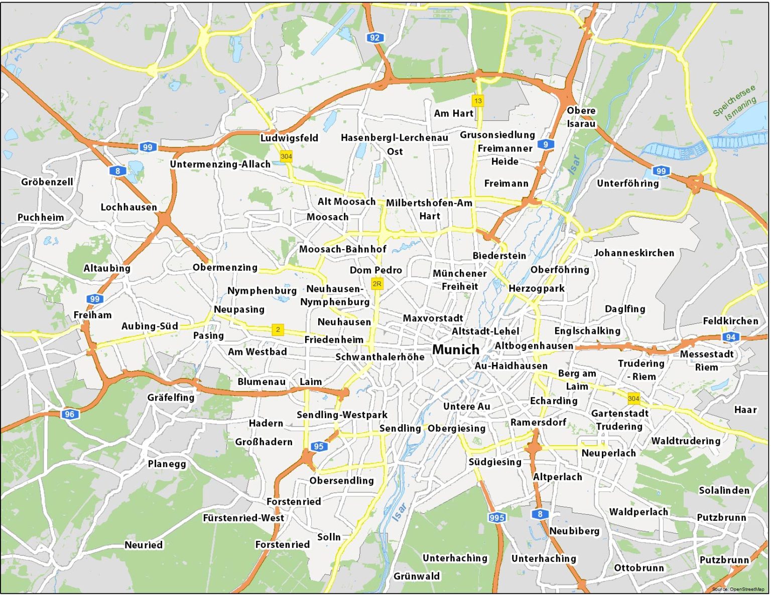 Map Of Munich Germany GIS Geography