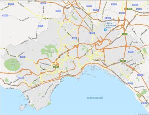 Naples Map, Italy