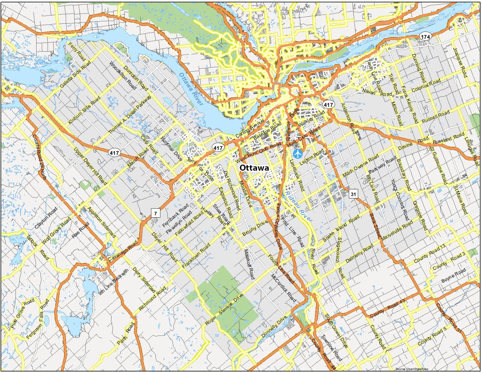 Ottawa Ontario Canada Map Cyndie Consolata   Ottawa Road Map 