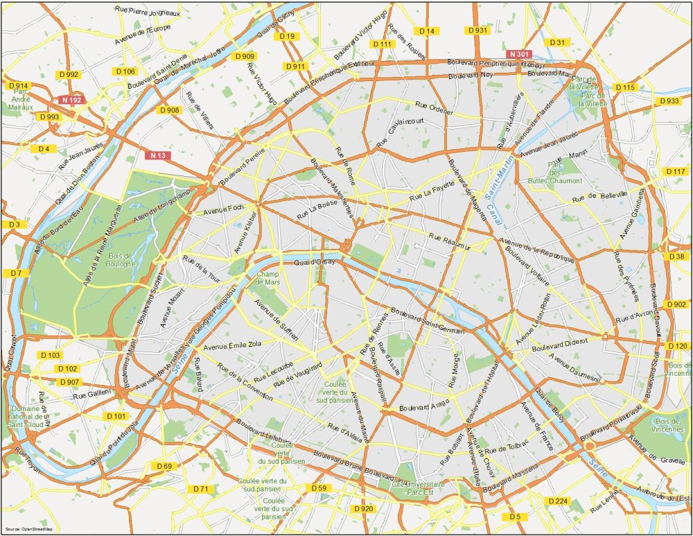 Paris Road Map