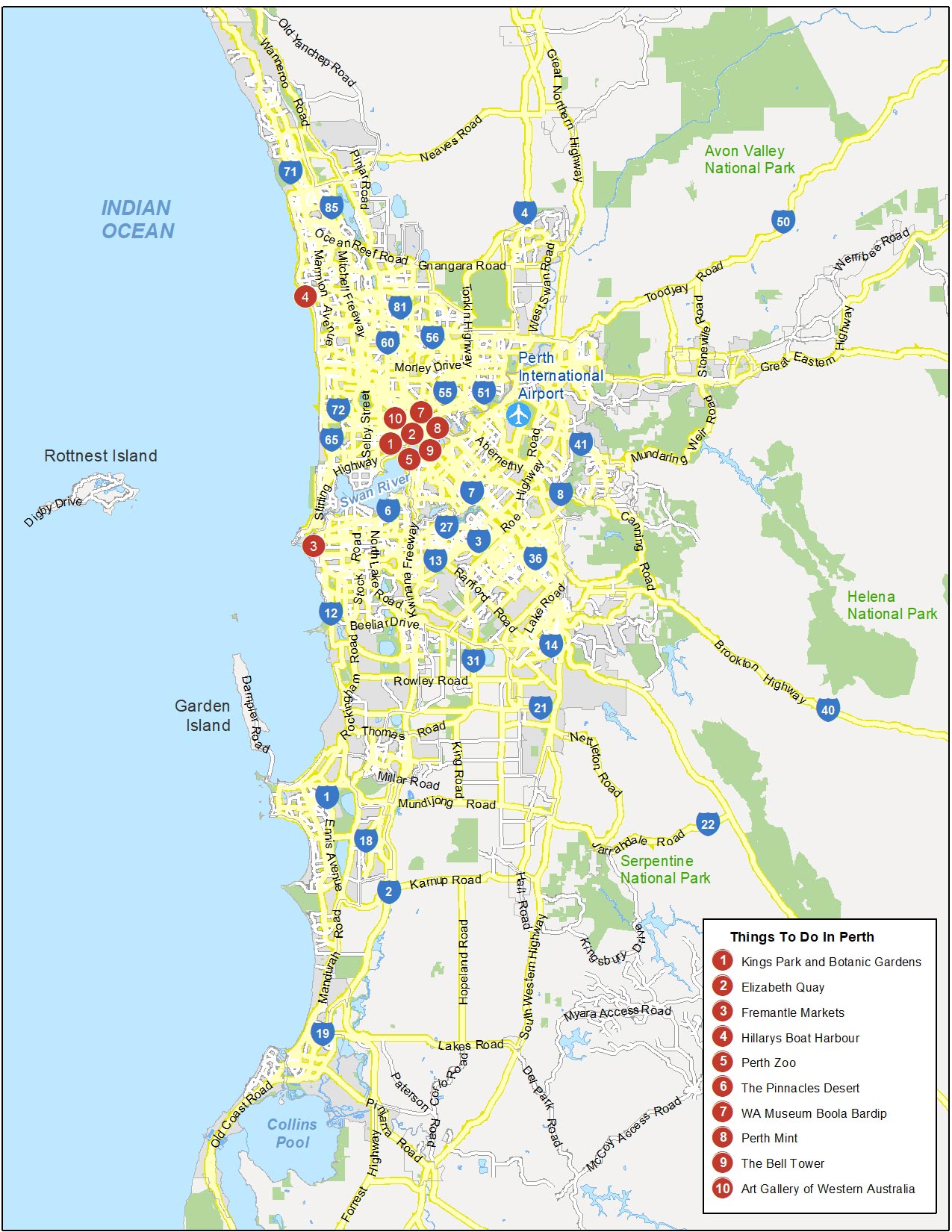 Map Of Perth Australia GIS Geography