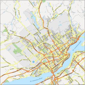 Quebec City Map, Canada