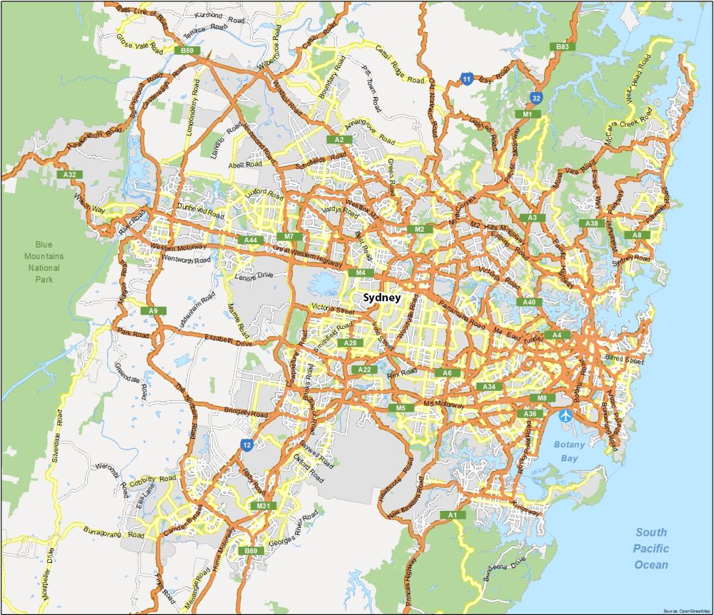 Map Of Sydney Australia Gis Geography