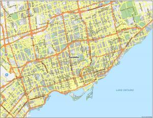 Map of Toronto, Ontario