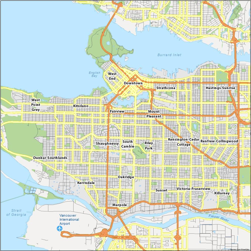 Vancouver Map Canada