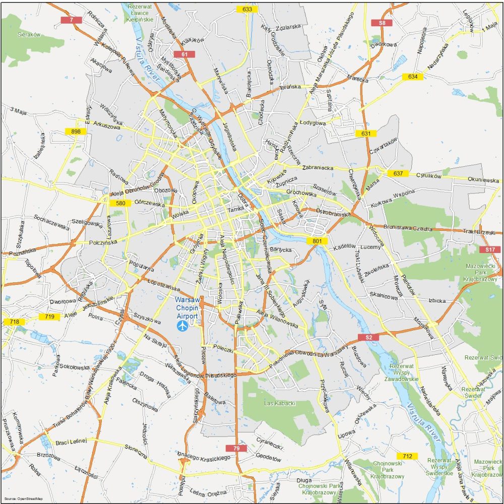 Warsaw Road Map