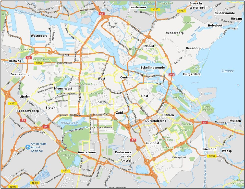 Amsterdam Map Netherlands