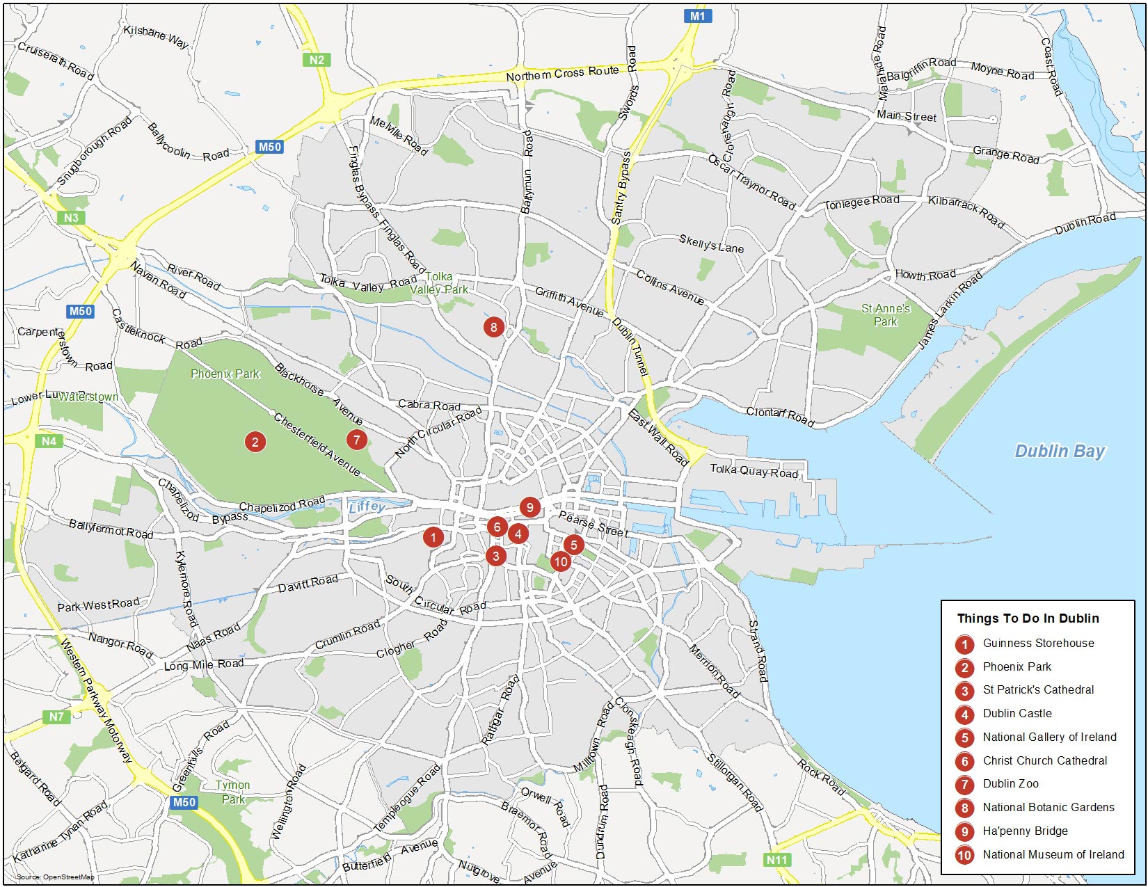 Dublin Map Ireland GIS Geography