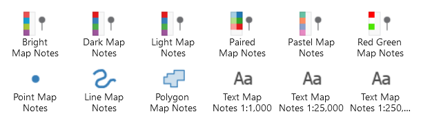 Map Notes Styles