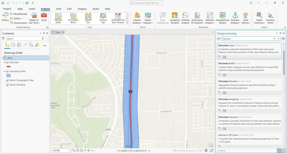 Pairwise Geoprocessing ArcGIS Pro