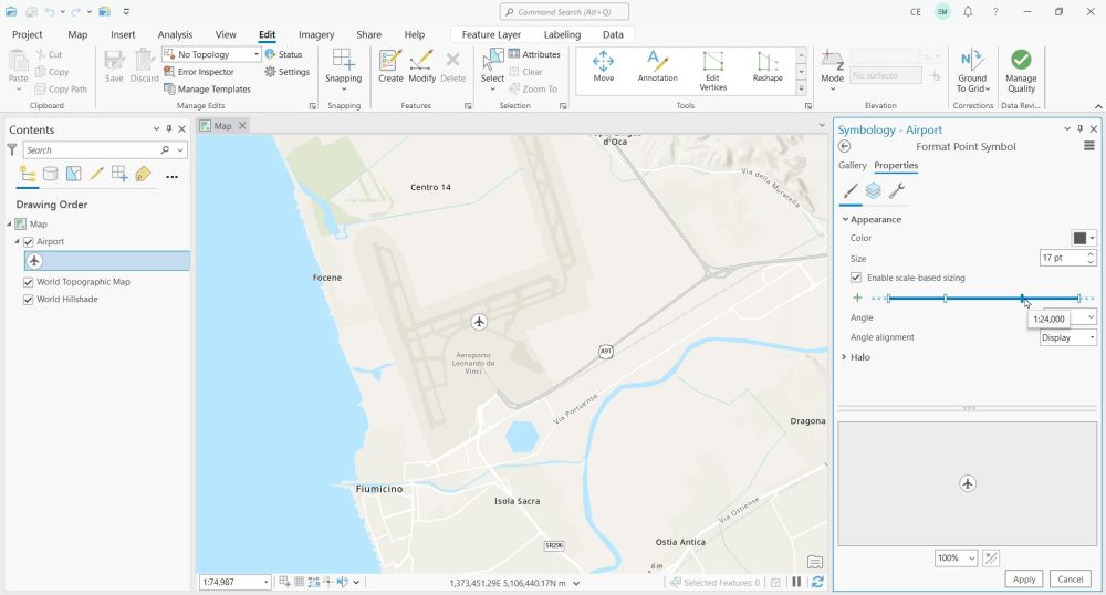 Scale Based Sizing ArcGIS Pro