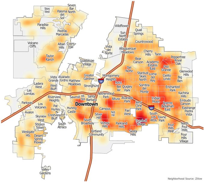 Albuquerque Crime Map 678x603 