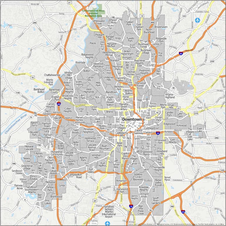 Atlanta Neighborhood Map - GIS Geography