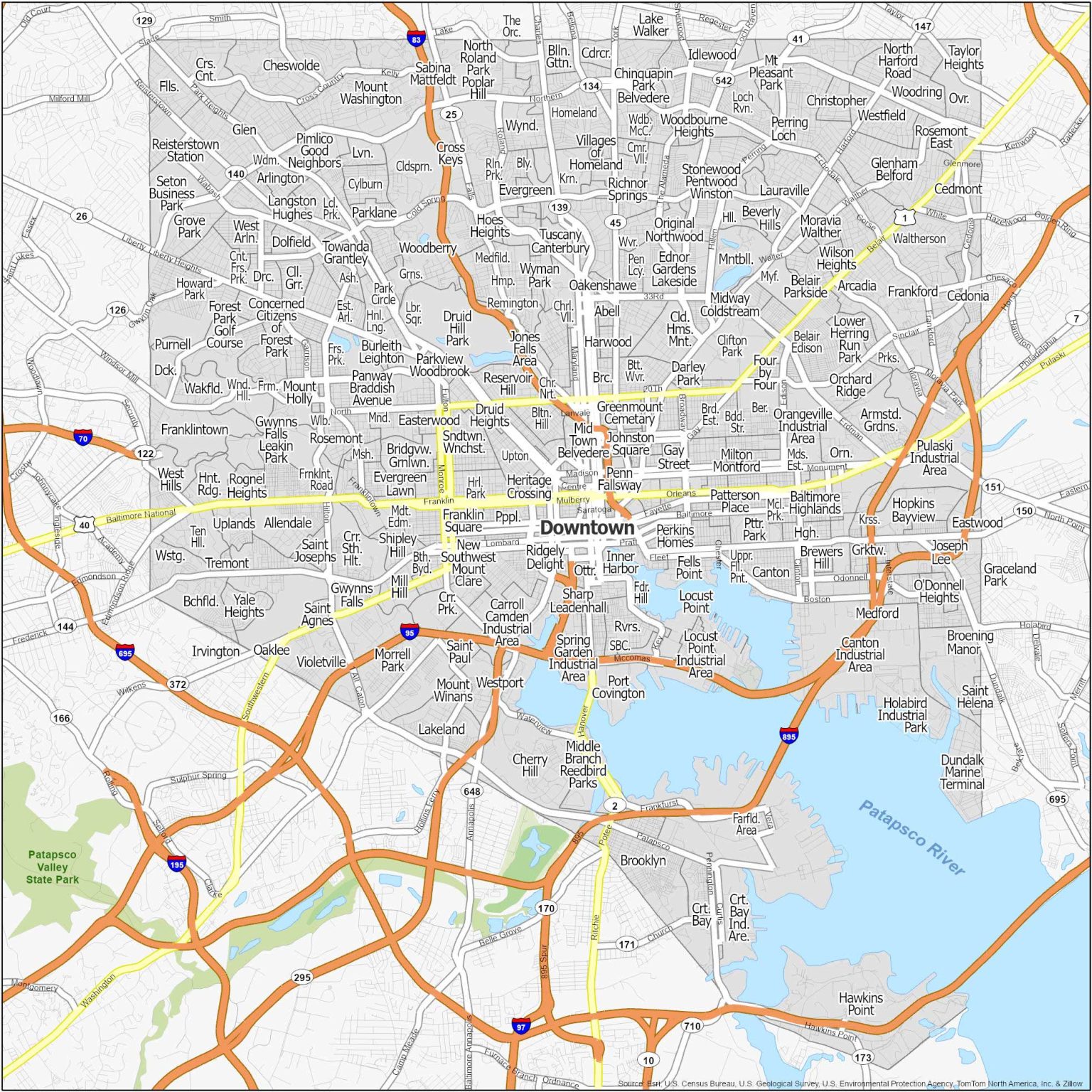 Baltimore Neighborhood Map 1536x1536 