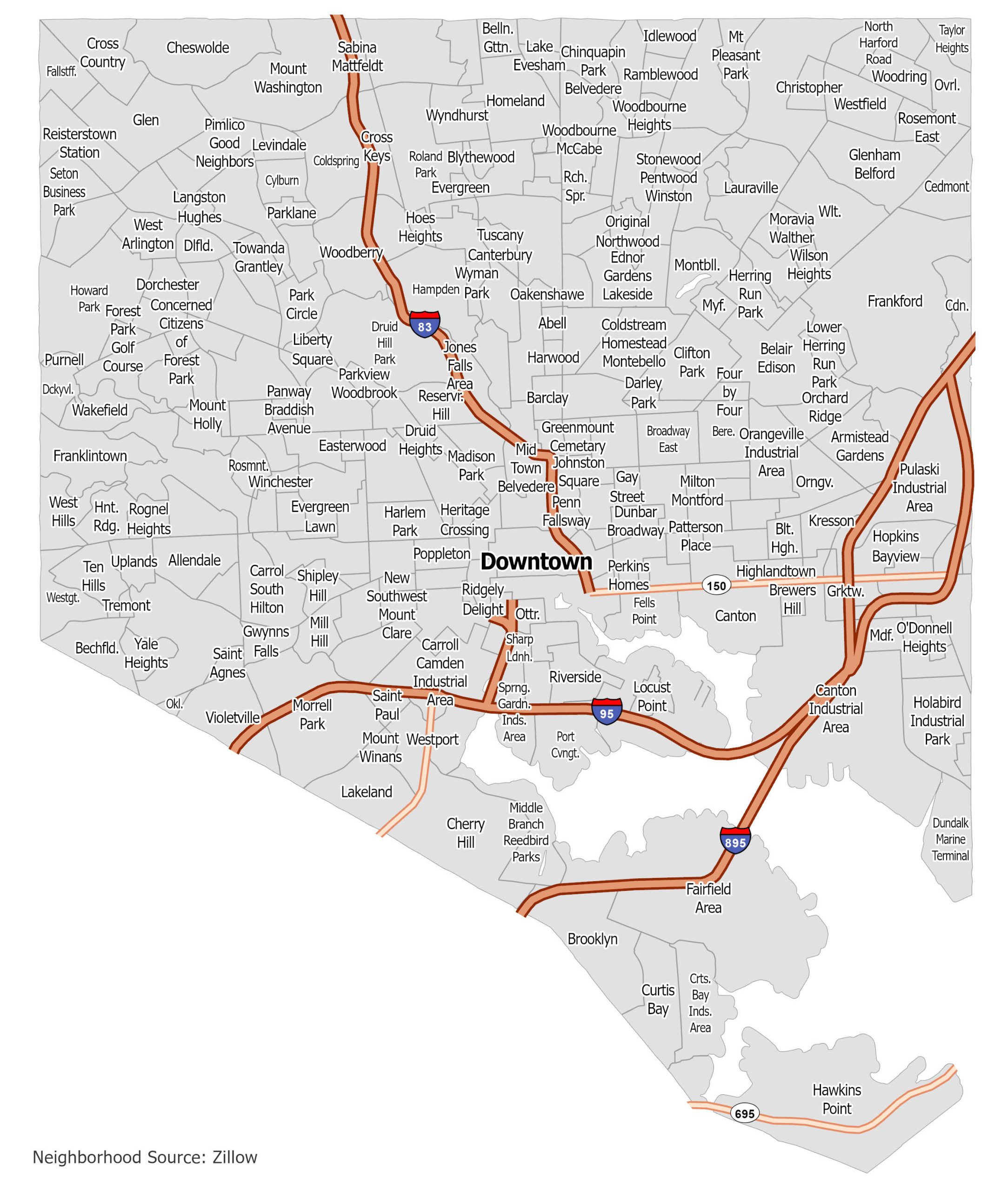 Baltimore Neighborhood Map GIS Geography