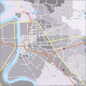 Baton Rouge Zip Code Map - GIS Geography