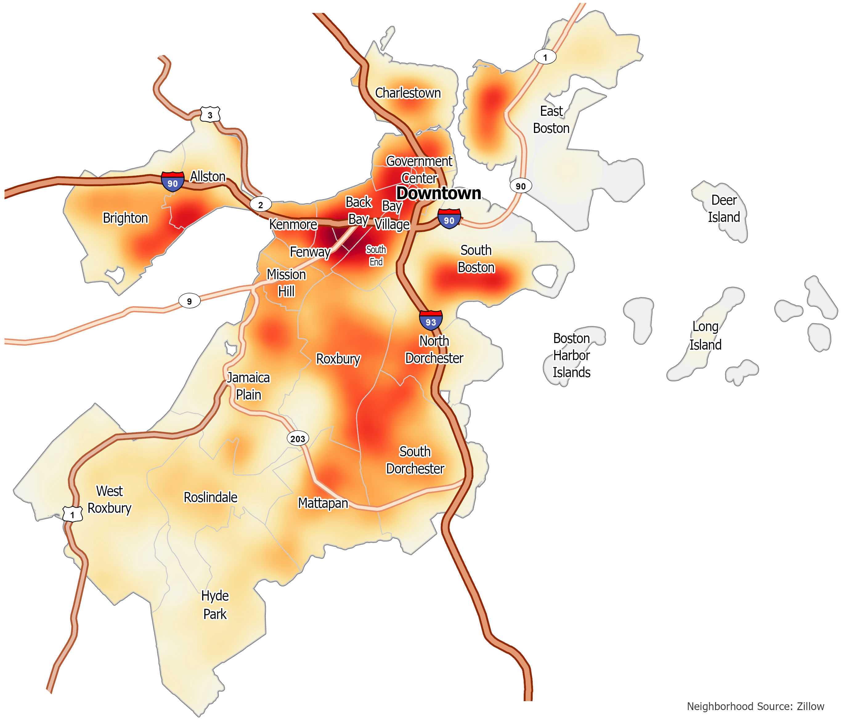 Boston Crime Map GIS Geography