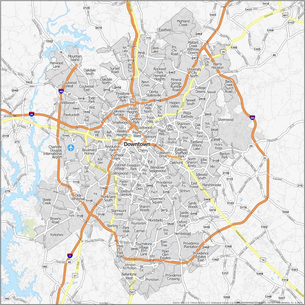 Charlotte Neighborhood Map