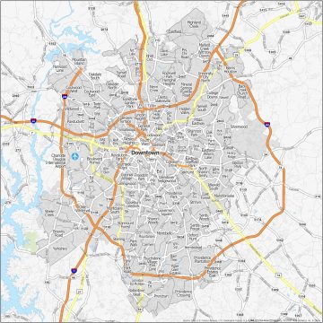 Charlotte Neighborhood Map - GIS Geography