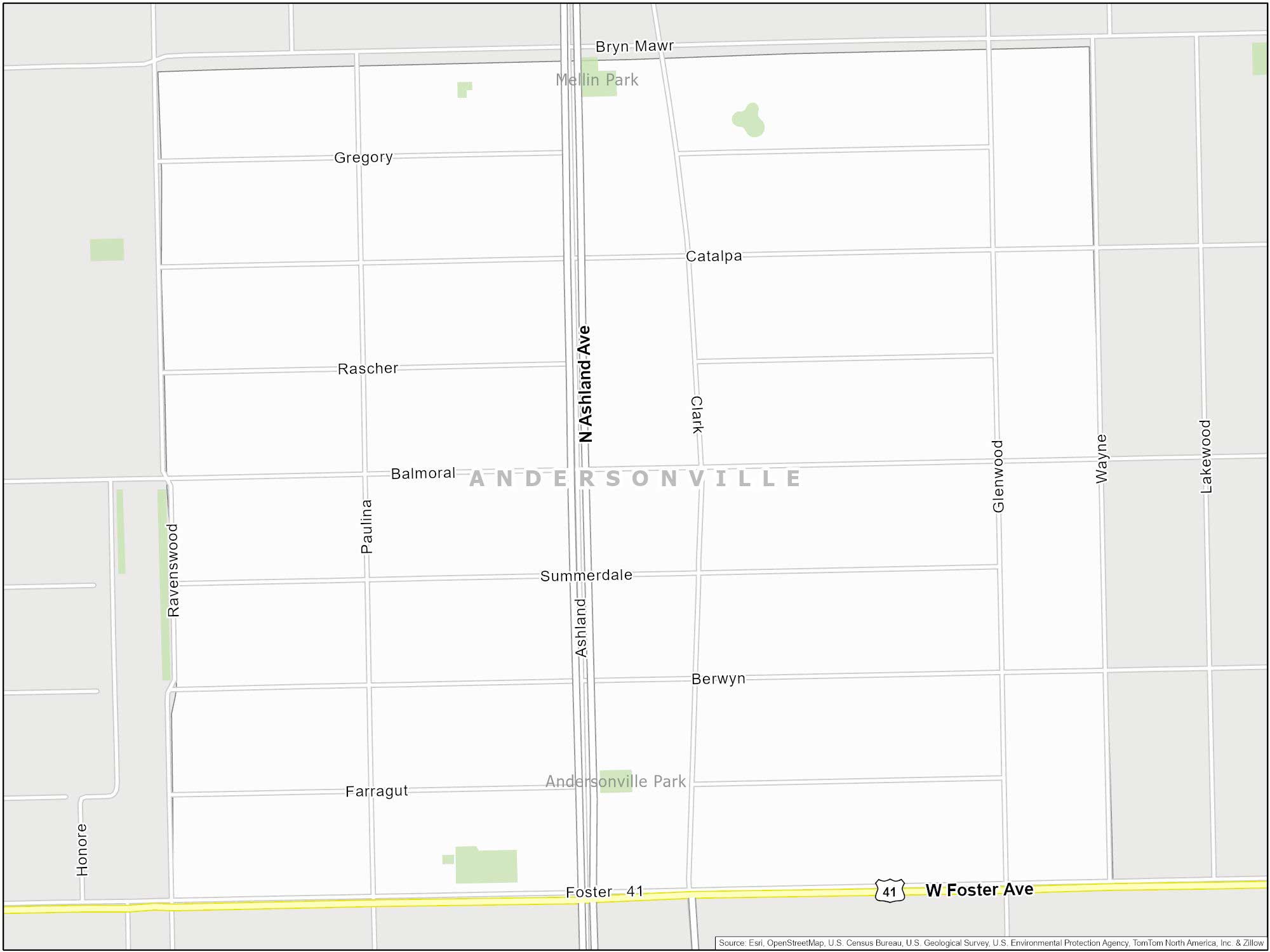 Chicago Andersonville Map