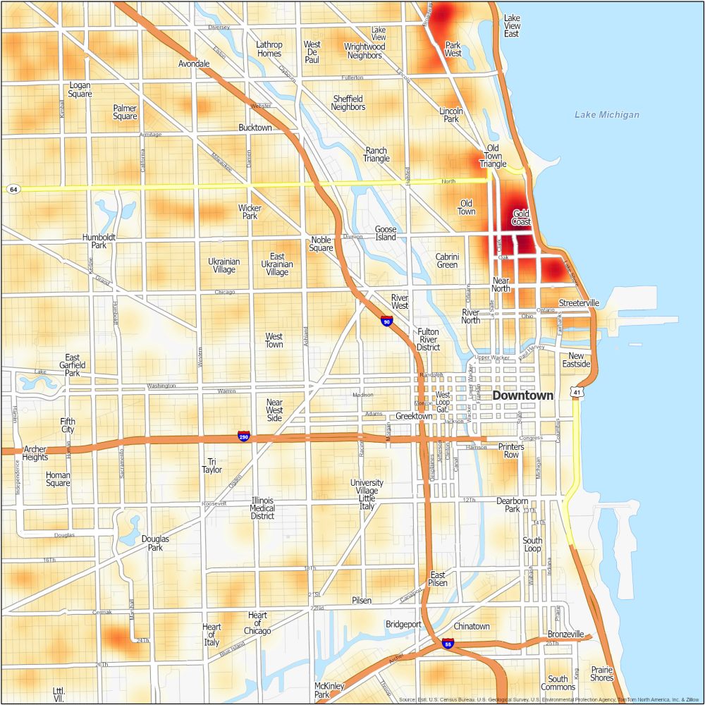 Chicago Downtown Crime Map