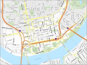 Cincinnati Downtown Map