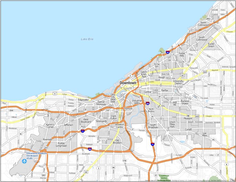Cleveland Neighborhood Map 768x593 