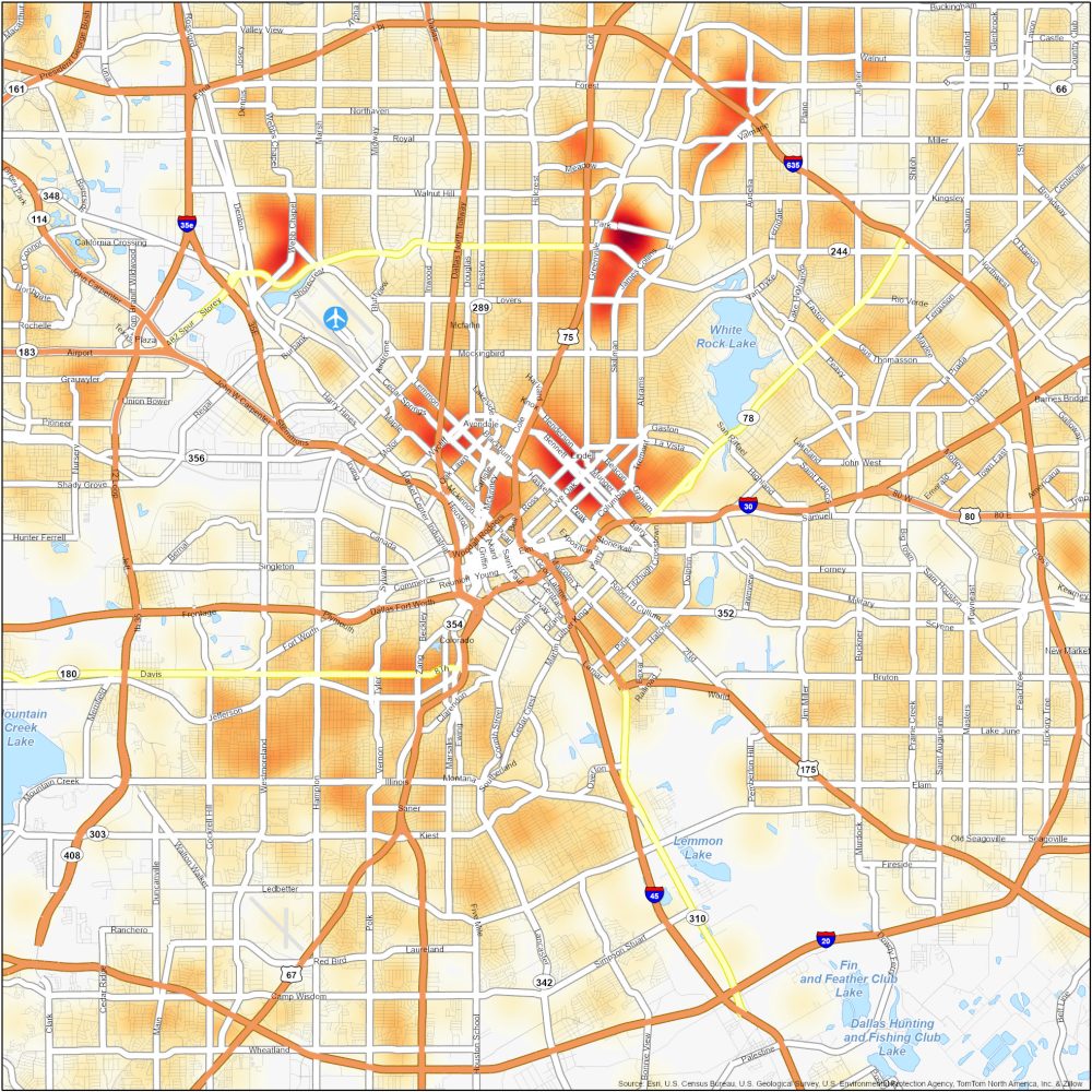 Dallas Downtown Crime Map