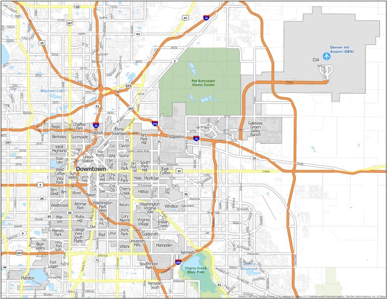 Denver Neighborhood Map 768x593 