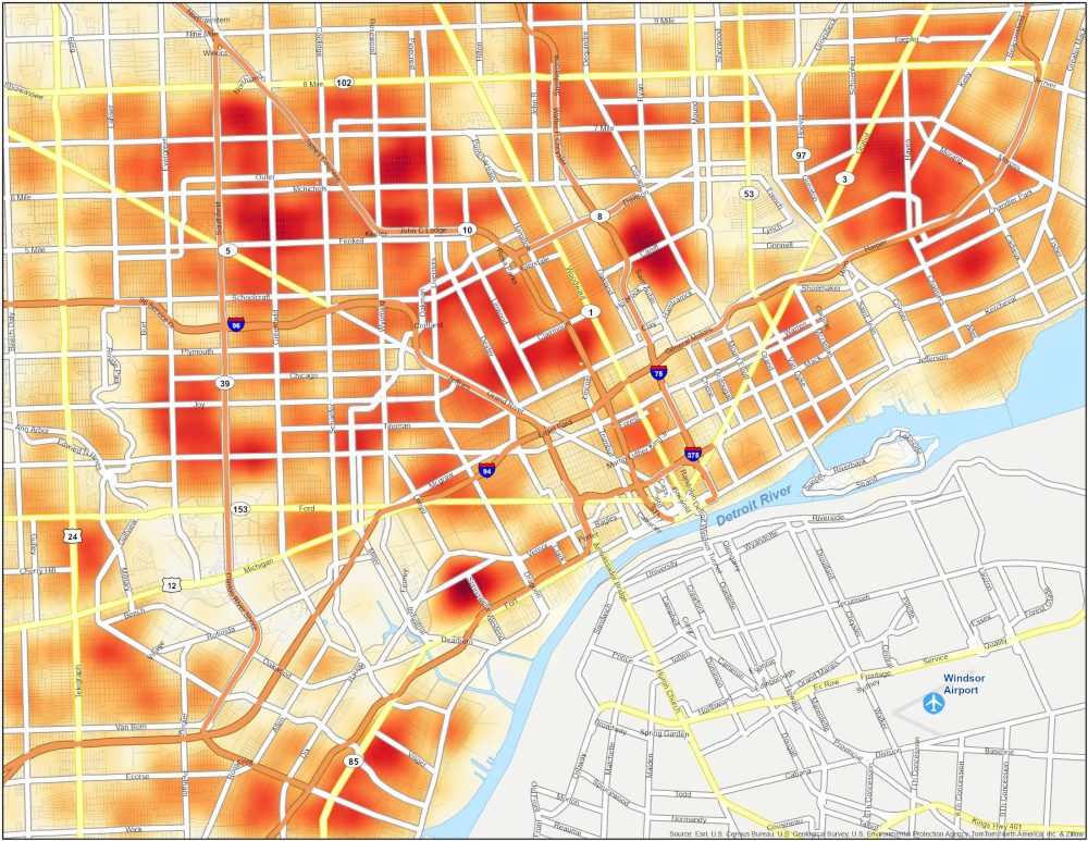 Detroit Crime Map GIS Geography