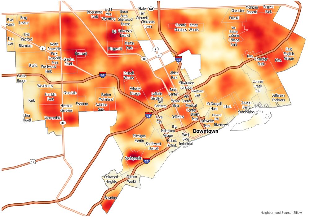 Detroit Crime Map 1000x702 