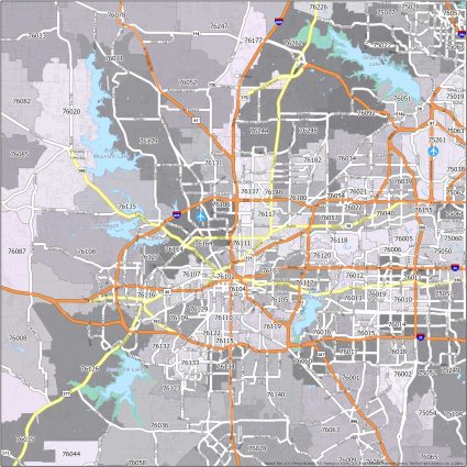 Fort Worth Zip Code Map - GIS Geography