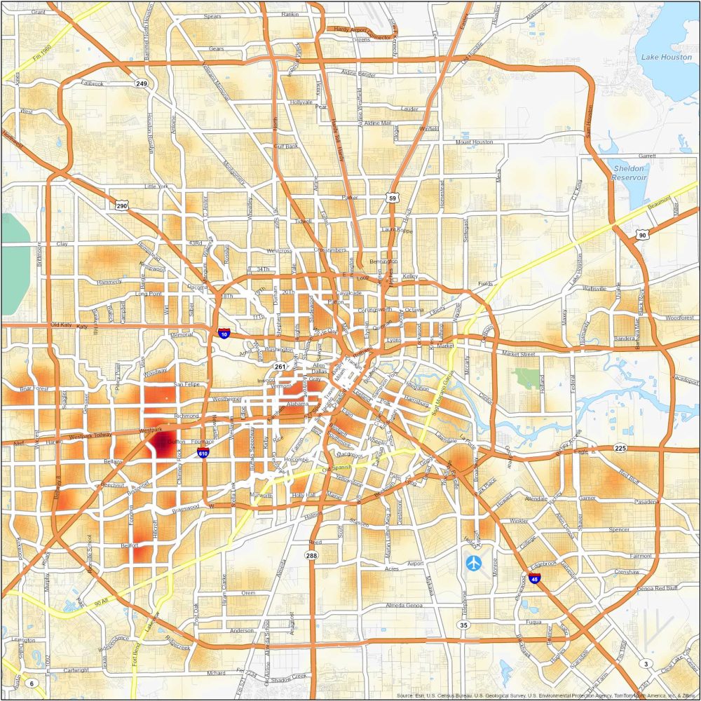 Houston Downtown Crime Map