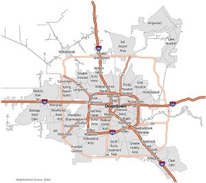 Houston Neighborhoods Map 300x267 