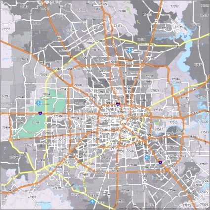 Houston Zip Code Map - GIS Geography