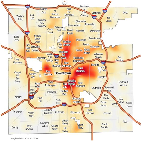 Indianapolis Crime Map GIS Geography