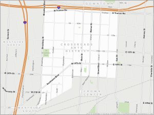 Kansas City Crossroads Arts District Map