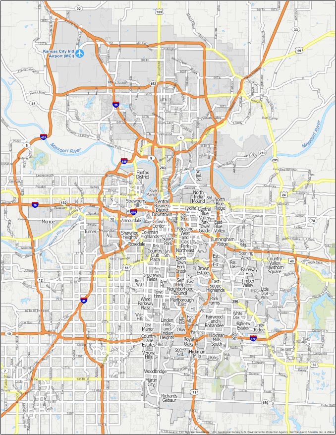Kansas City Neighborhood Map - GIS Geography