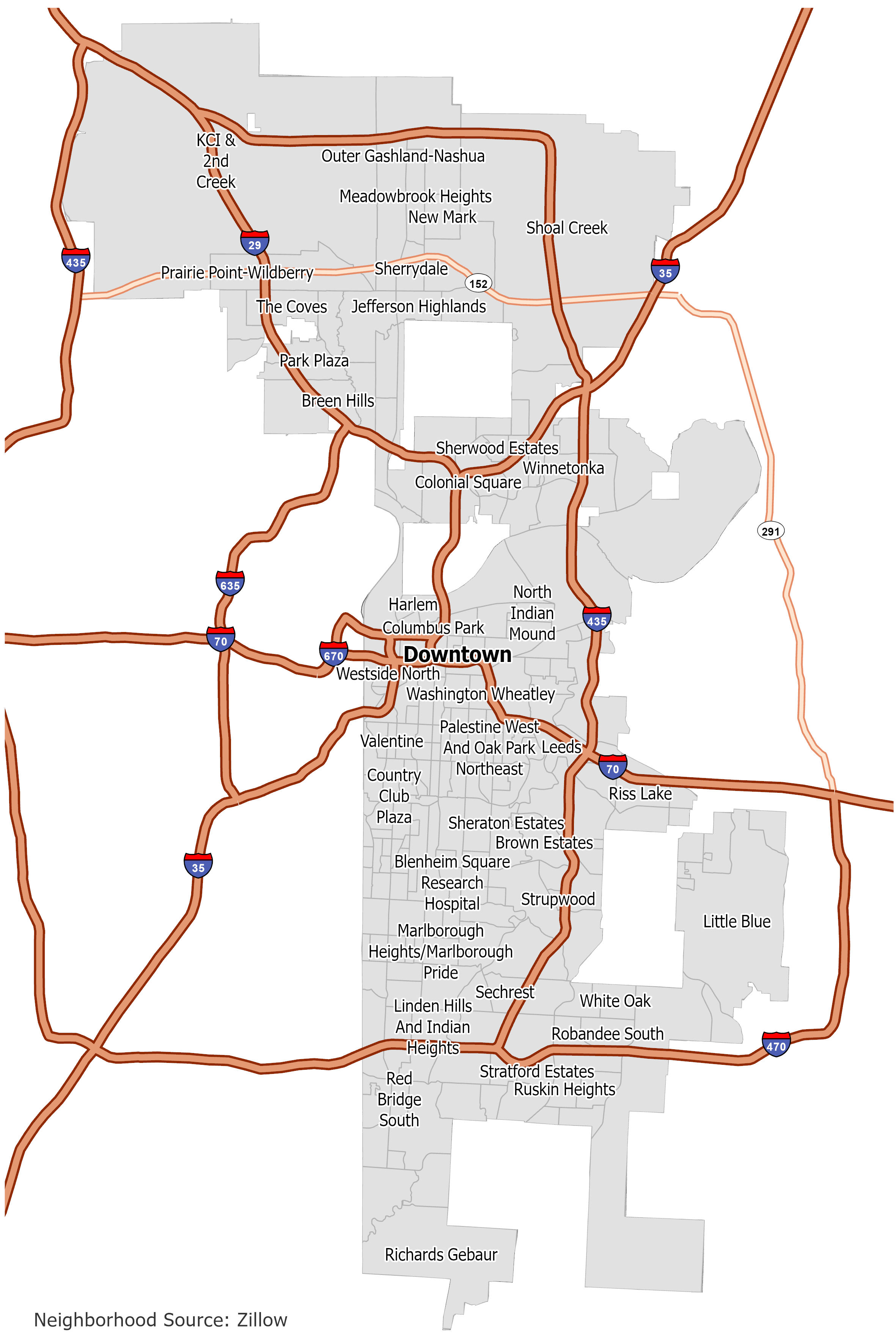 Kansas City Neighborhoods Map 