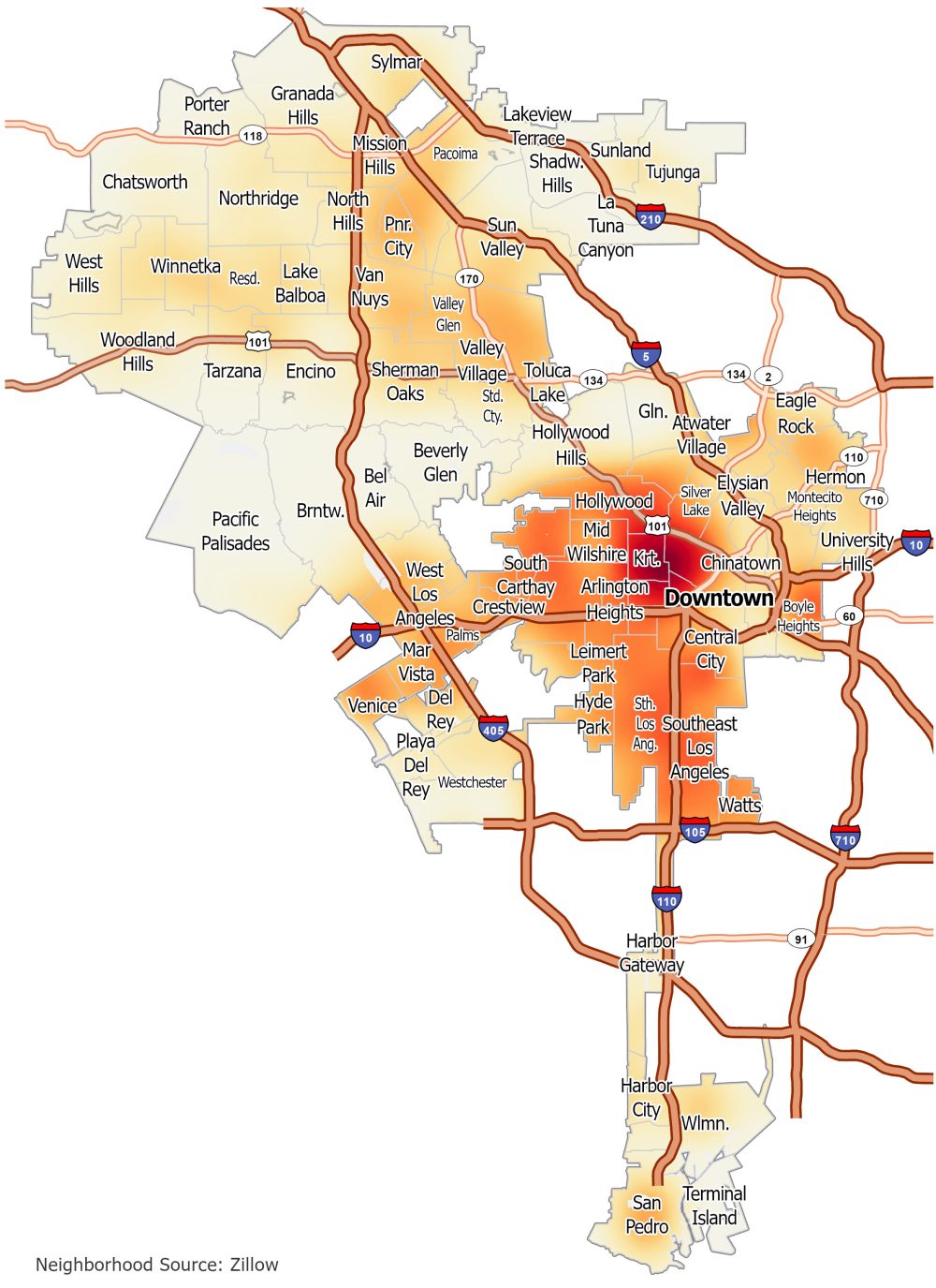 Los Angeles Crime Map 1000x1375 