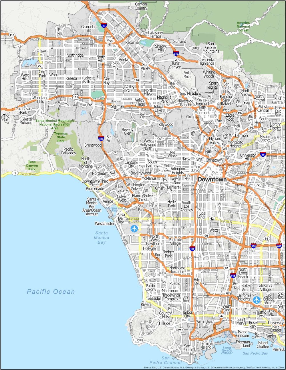 Los Angeles Neighborhood Map