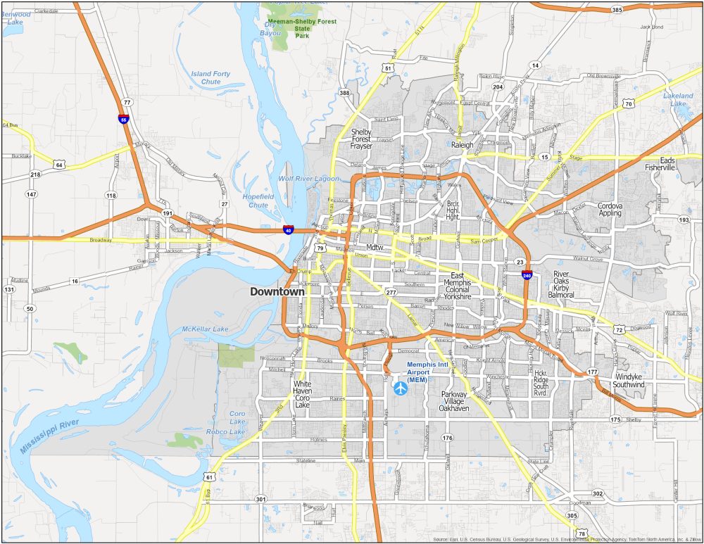 Memphis Neighborhood Map