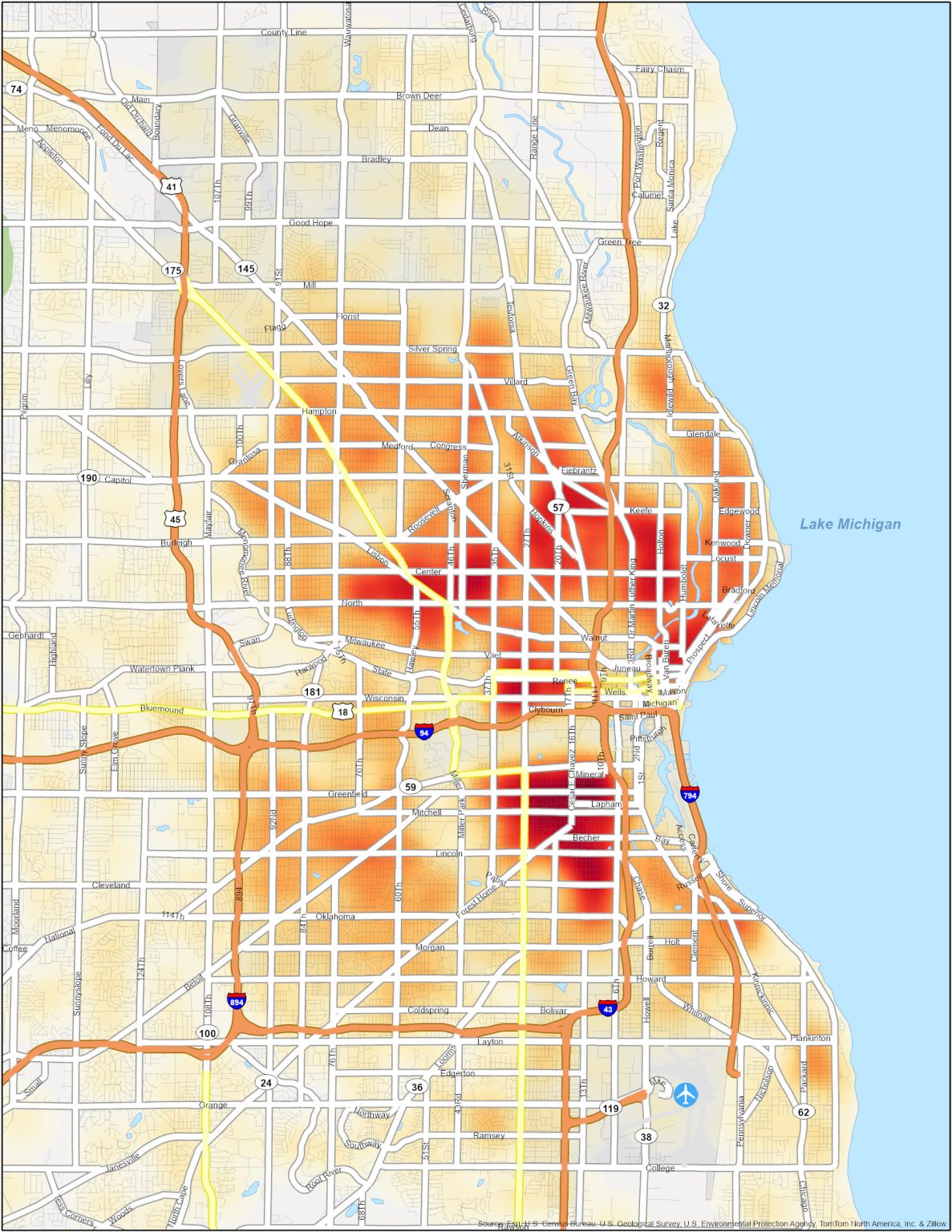 Milwaukee Crime Map GIS Geography