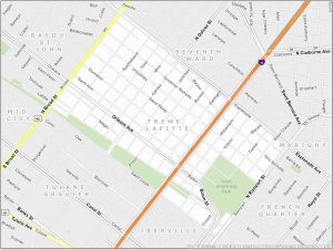 New Orleans Treme Map
