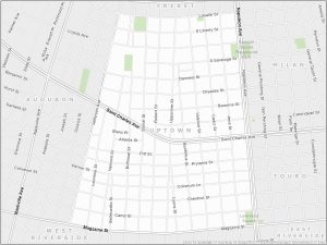 New Orleans Uptown Map